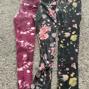 7 pair Justice Leggings - Girls size 10